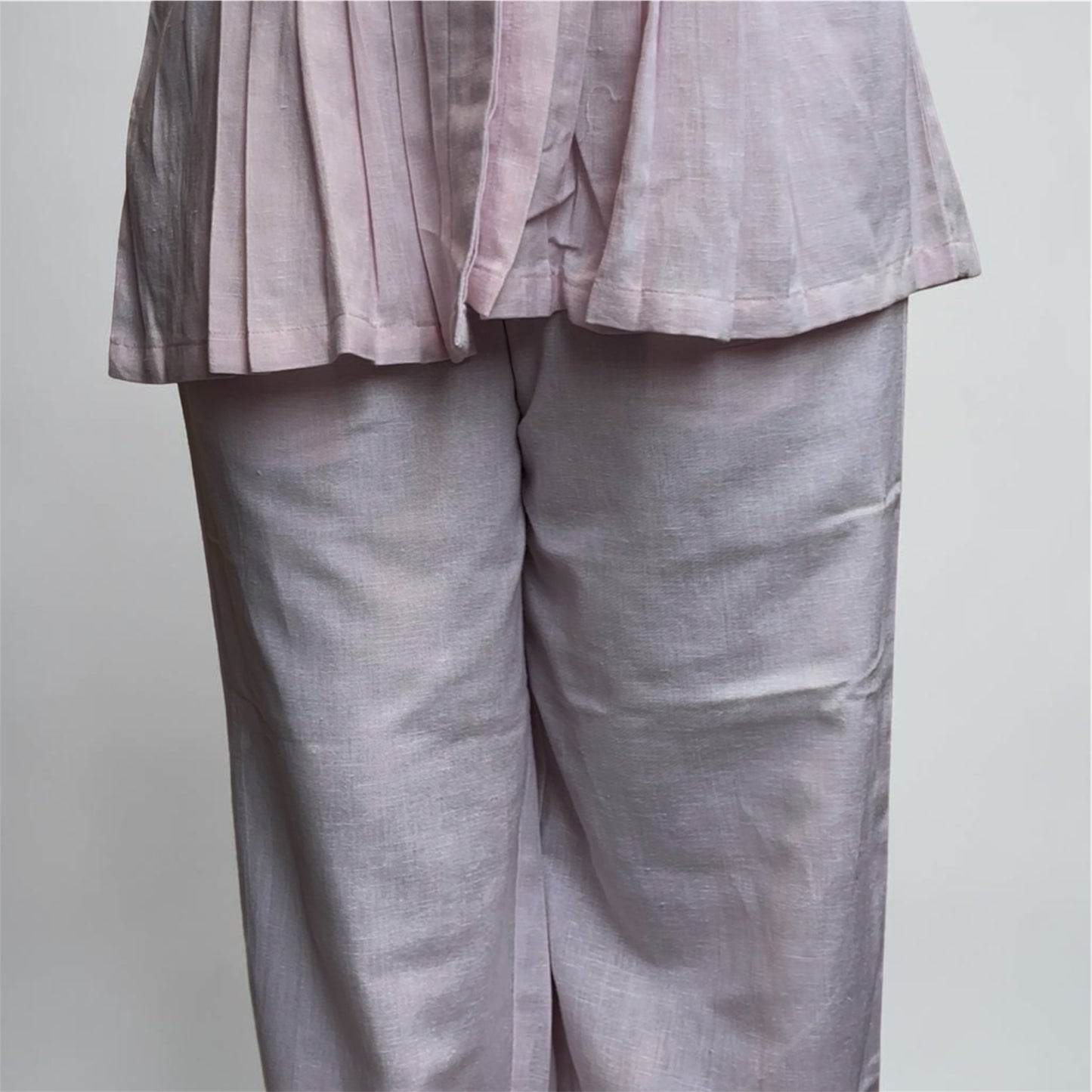 Linevora women blush pleat coord set
