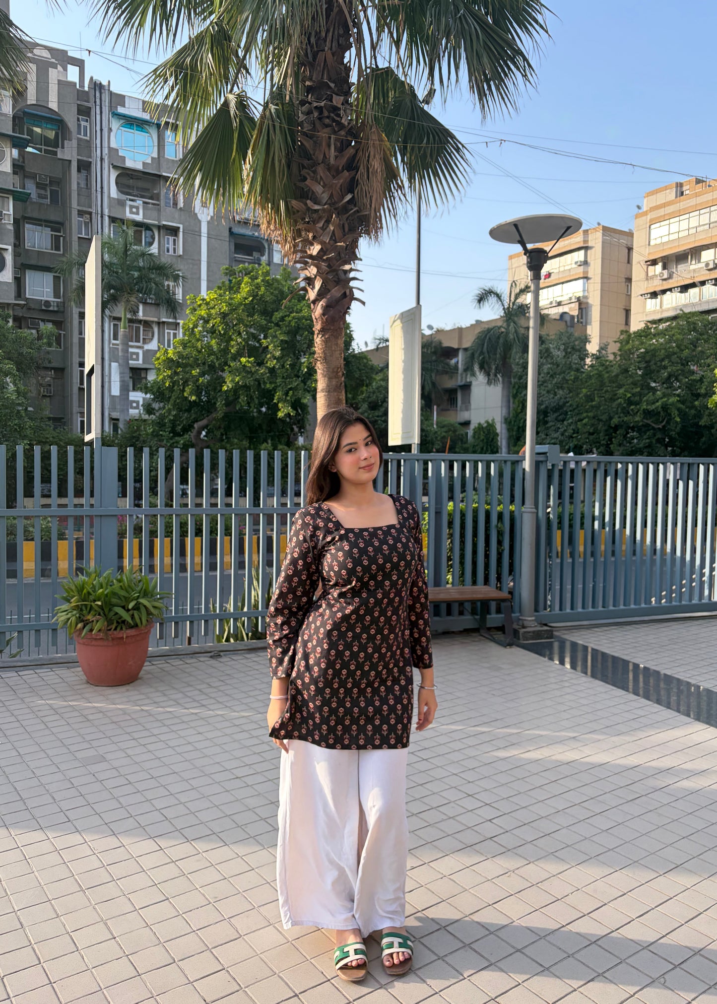 Noir Bloom 100% Pure Cotton Printed Kurti for Women