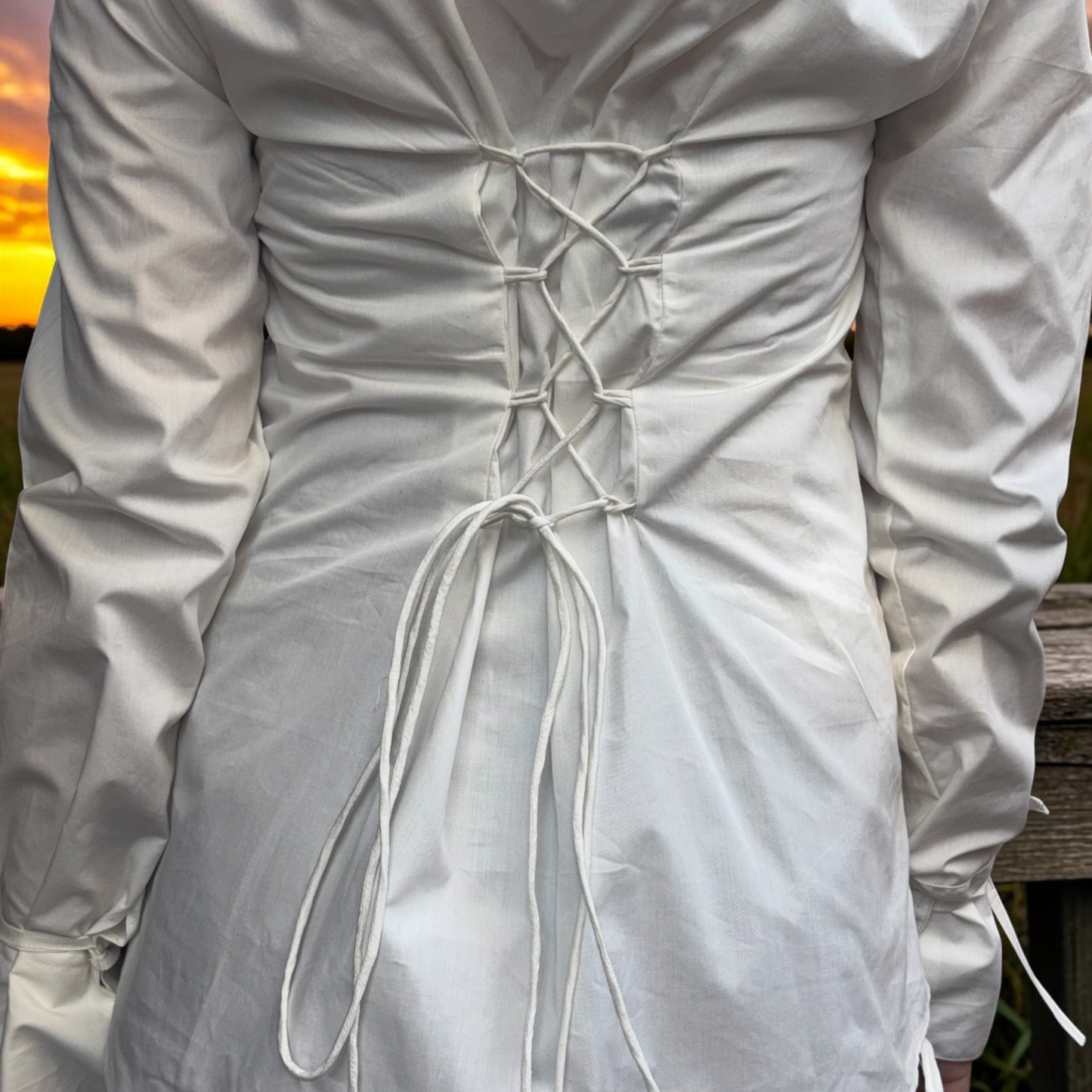 Linevora Women Corset Wrap Shirt – Ivory